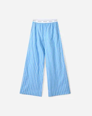 Box Pants - Blue Stripe