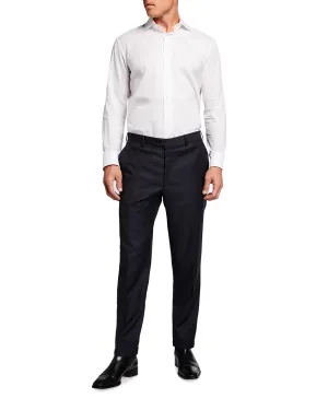 BRIONI - Super 150's SILK LINED "PHI" Navy Blue Dress Pants - 40W