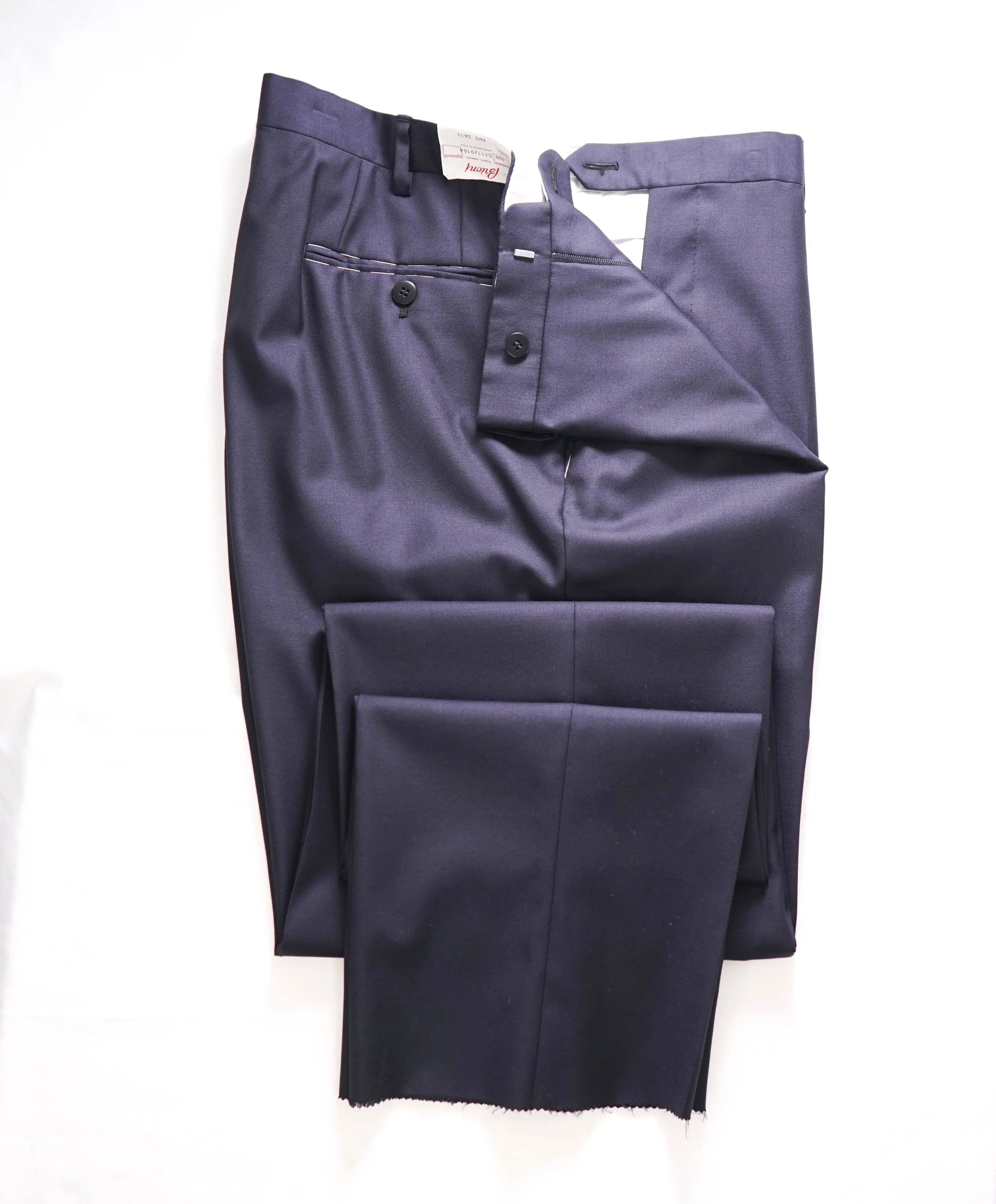 BRIONI - Super 150's SILK LINED "PHI" Navy Blue Dress Pants - 40W