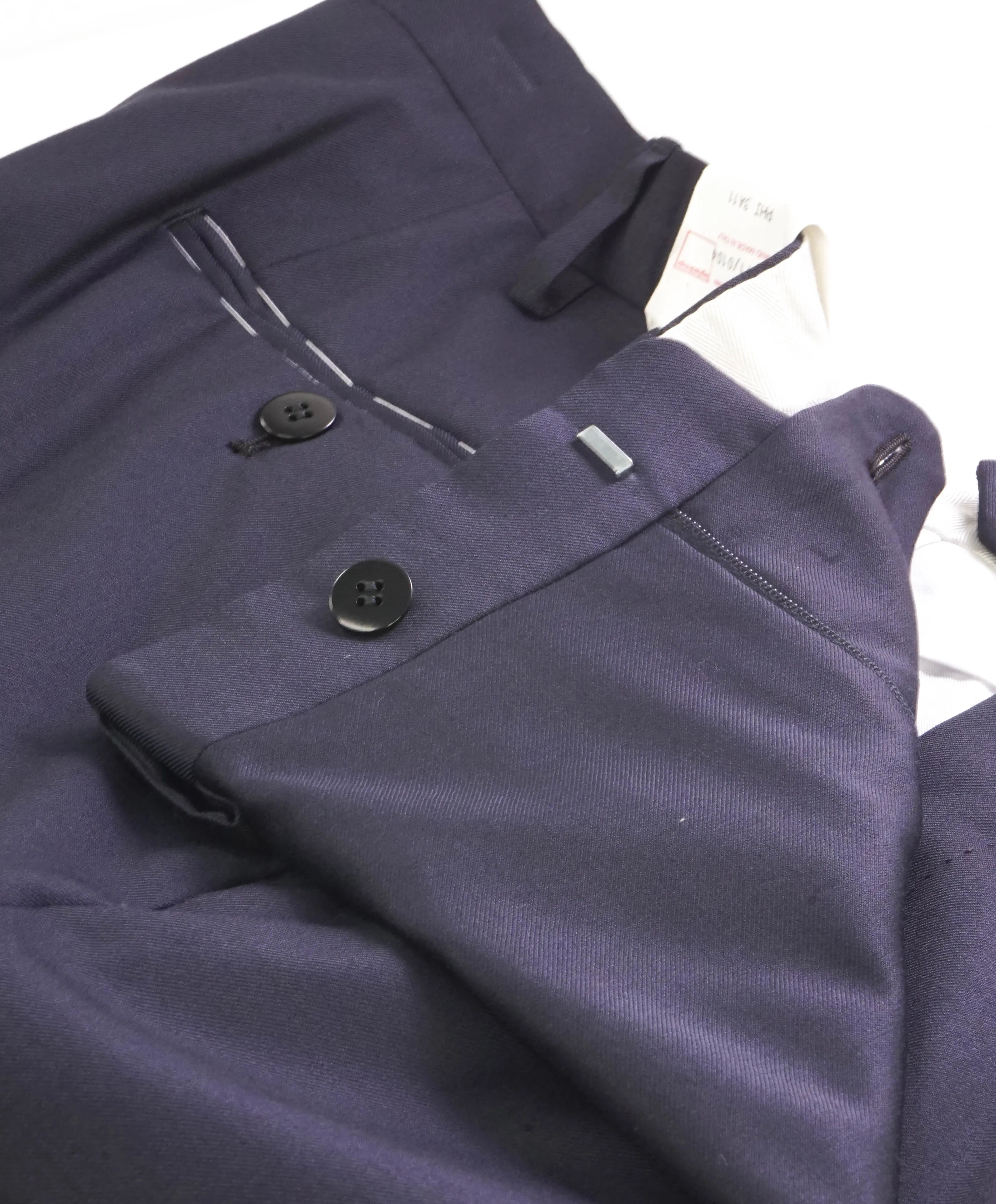 BRIONI - Super 150's SILK LINED "PHI" Navy Blue Dress Pants - 40W