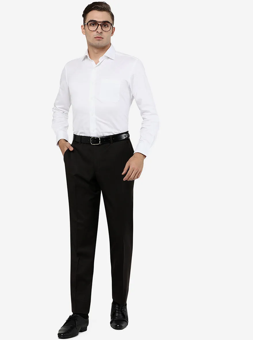 Brown Solid Classic Fit Formal Trouser | JadeBlue
