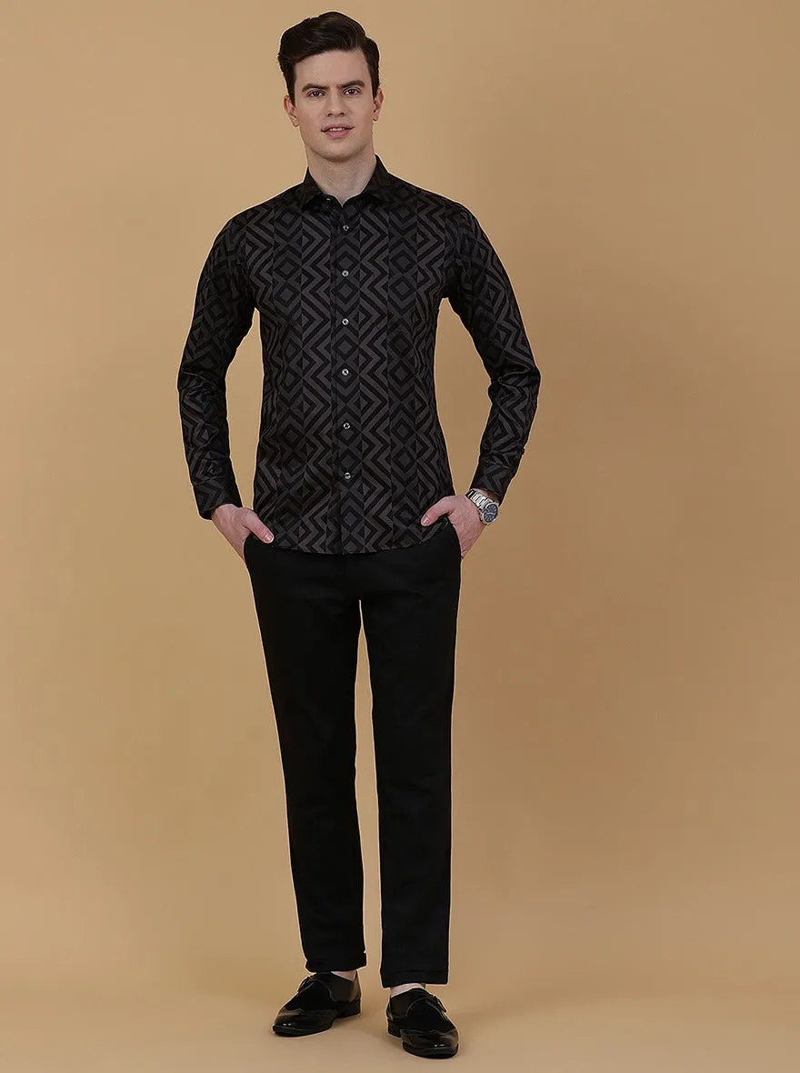 Brown Solid Slim Fit Club Wear Trouser | JB Studio