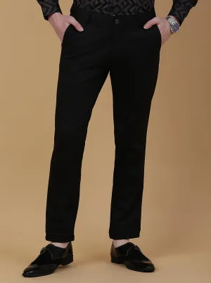 Brown Solid Slim Fit Club Wear Trouser | JB Studio