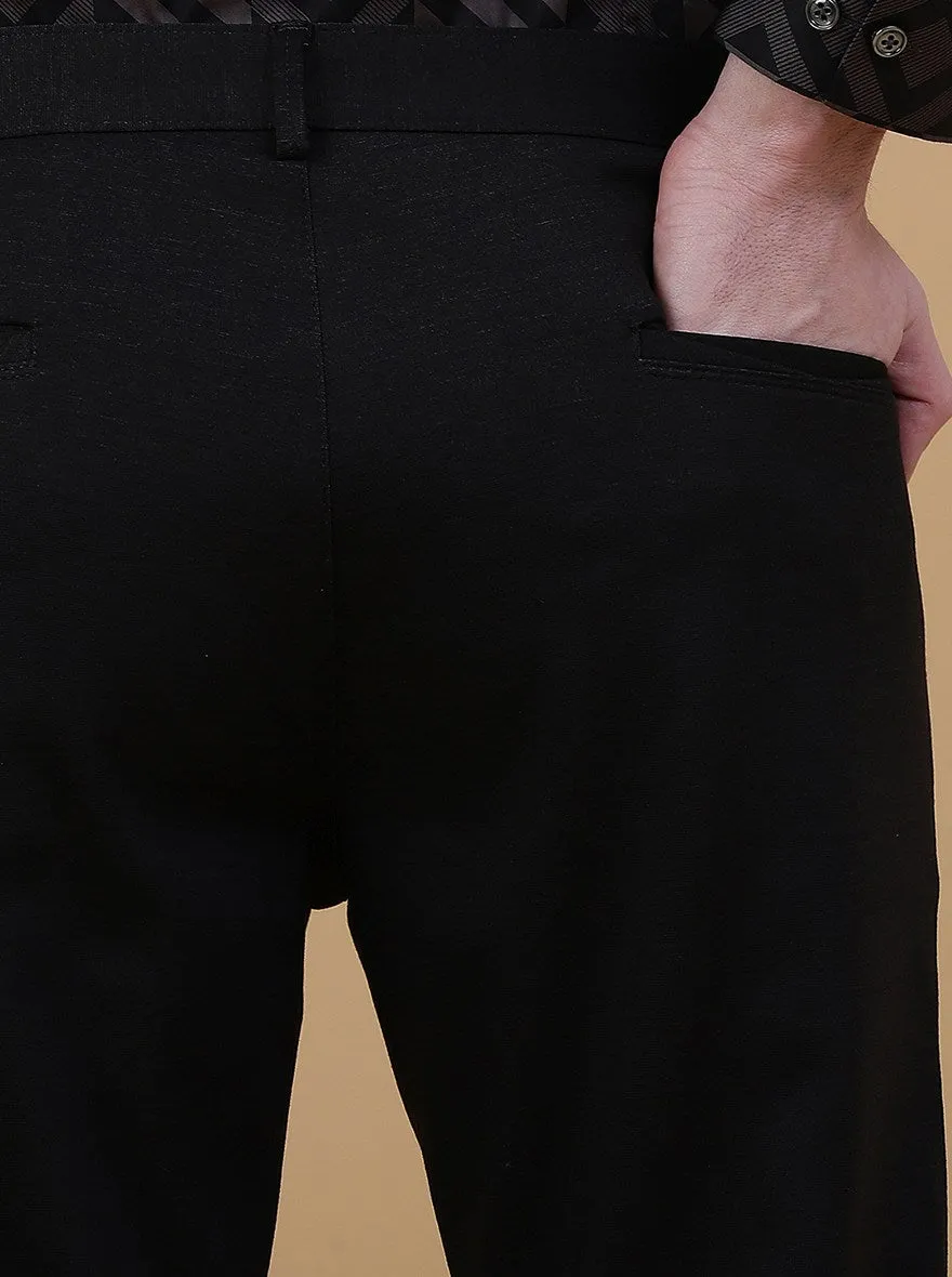Brown Solid Slim Fit Club Wear Trouser | JB Studio