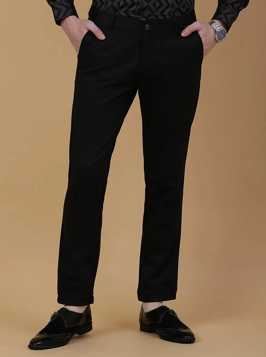 Brown Solid Slim Fit Club Wear Trouser | JB Studio