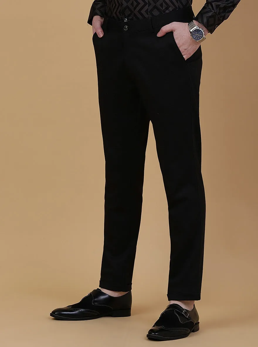 Brown Solid Slim Fit Club Wear Trouser | JB Studio