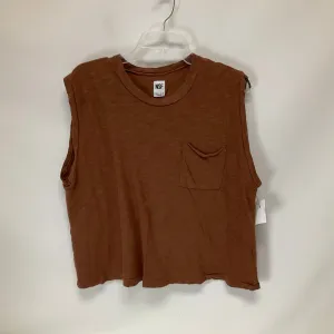 Brown Top Sleeveless Cmb, Size S