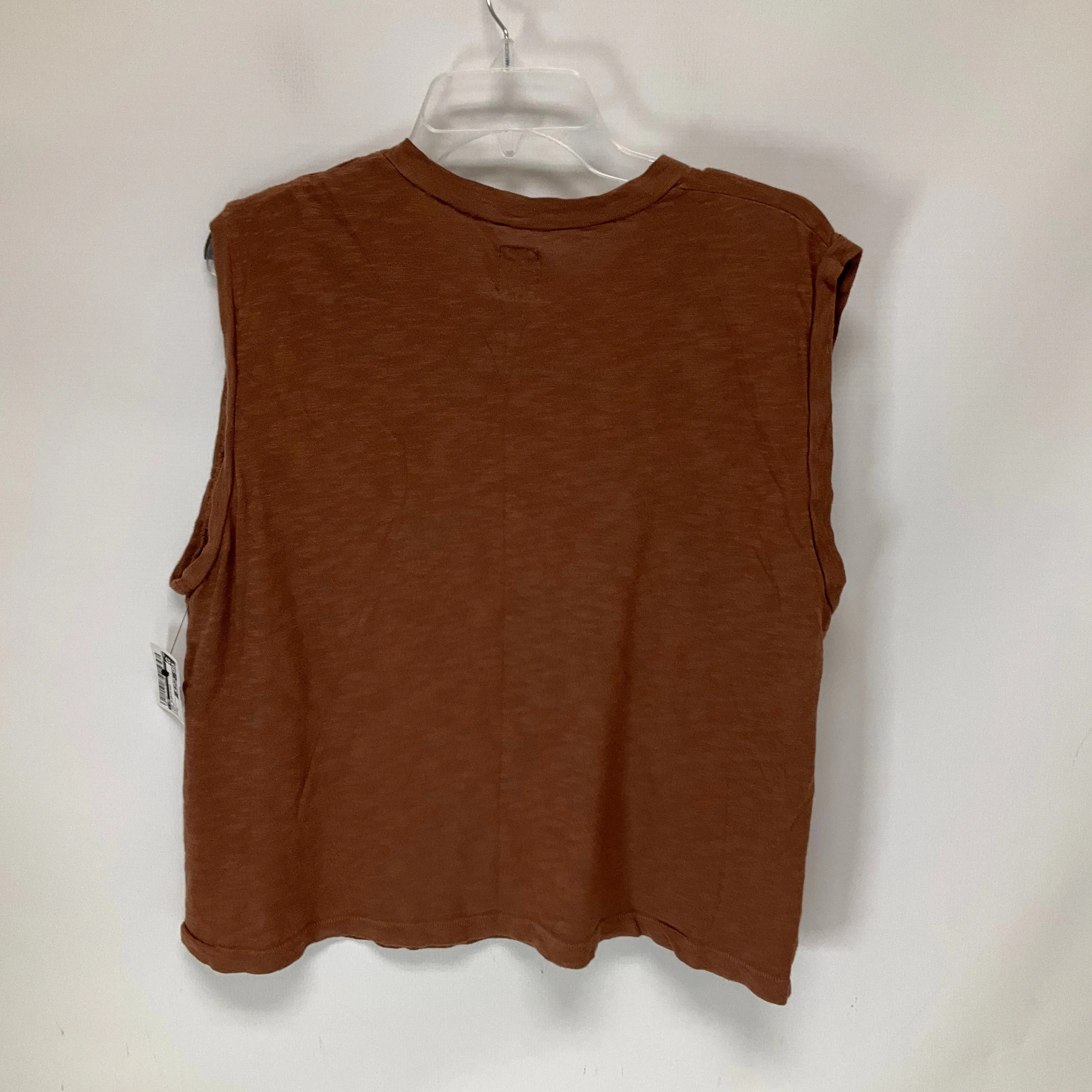 Brown Top Sleeveless Cmb, Size S