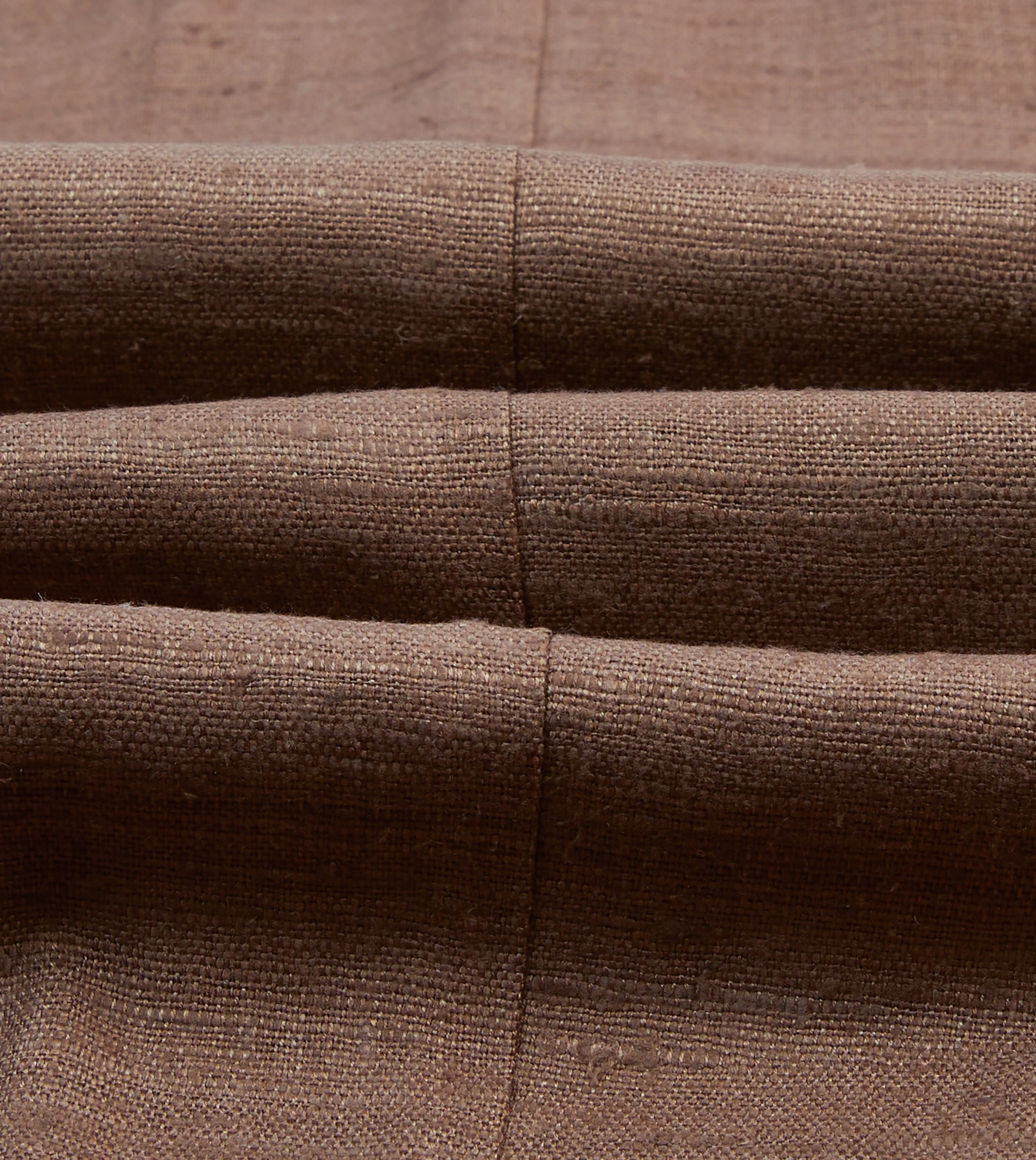 Brown Tussah Silk Double-Breasted Tailored Jacket