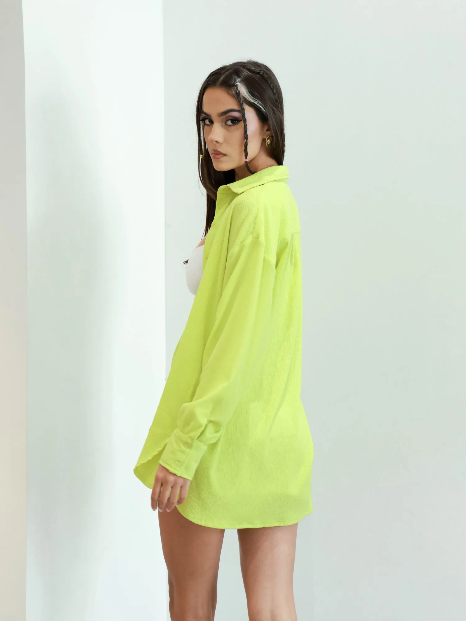 Buton Down Over Sized Shirt