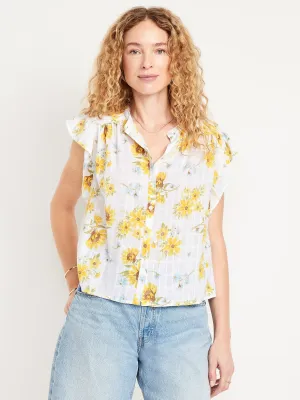 Button-Down Floral Shirt