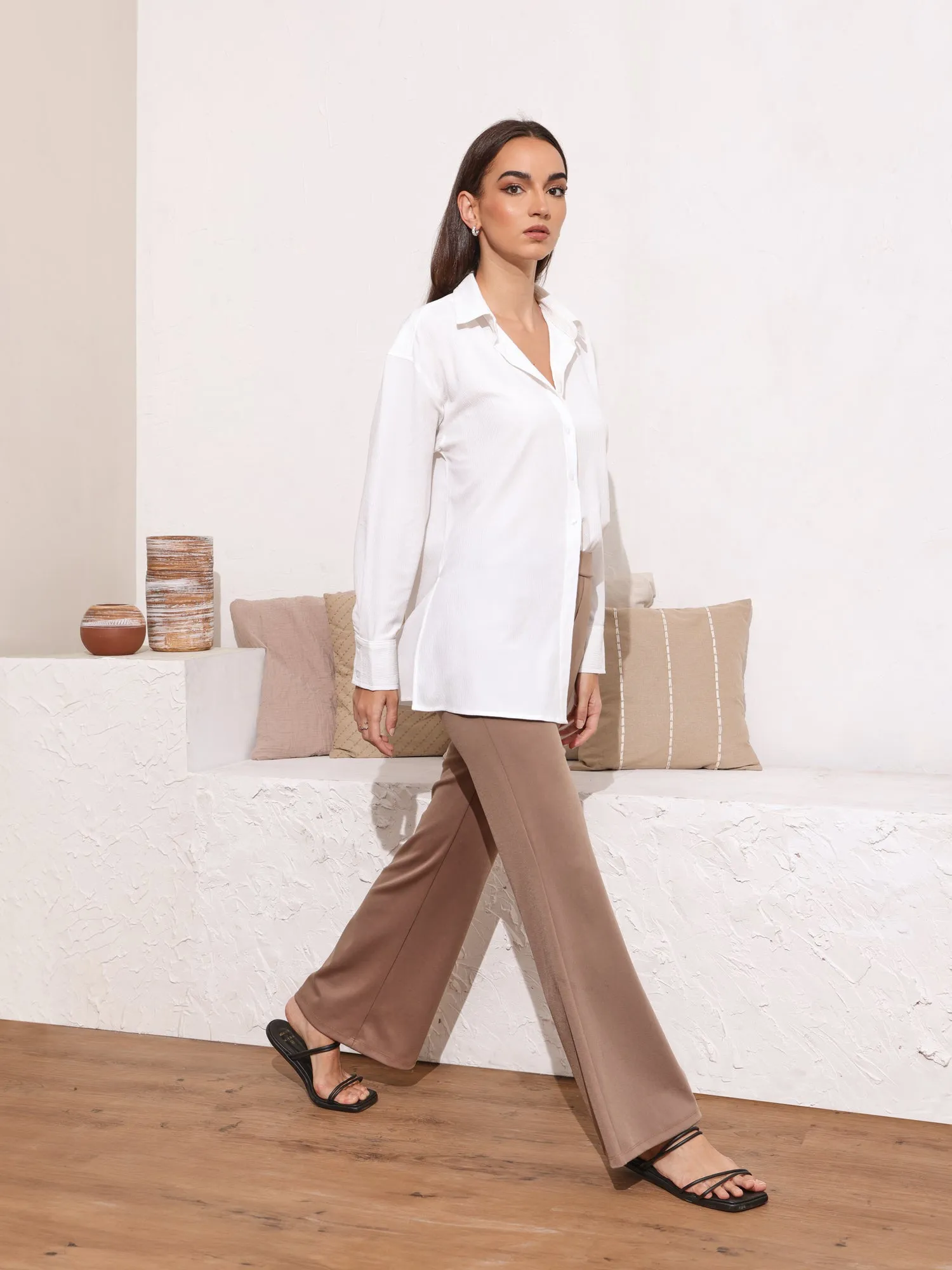 Button Down Over Size Top
