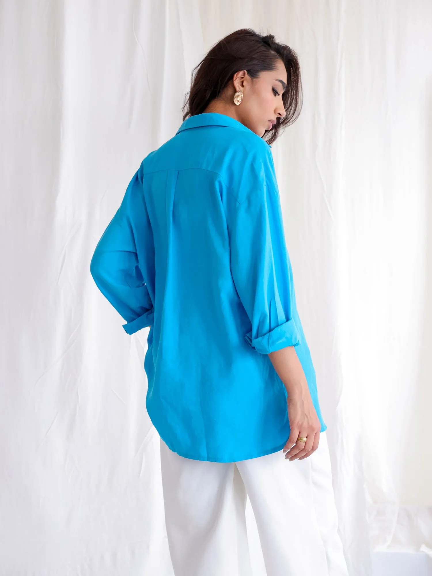 Button Down Oversized Top