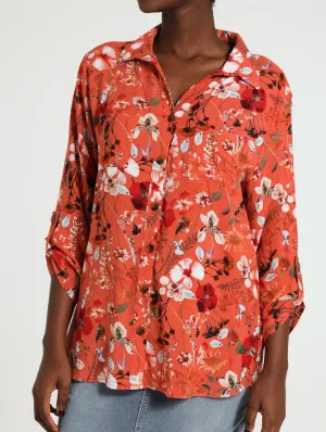 Button Down Shirt - Orange