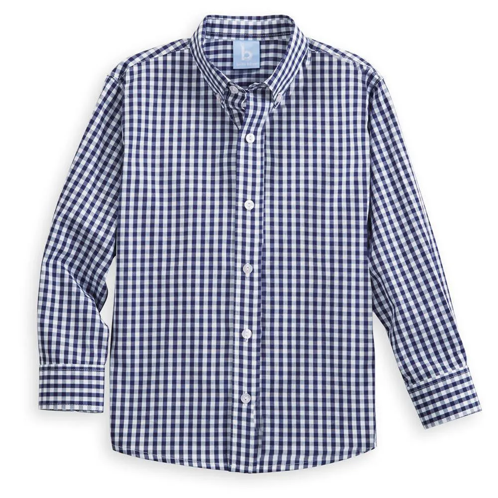 Buttondown Shirt -- Navy Soft Check
