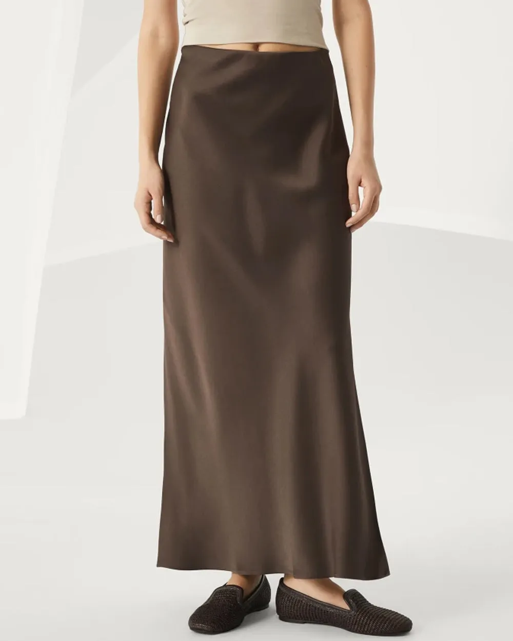 Cacao Cady Pencil Skirt