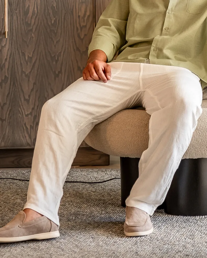 CALIZÉ | Linen Slim-Fit Trousers