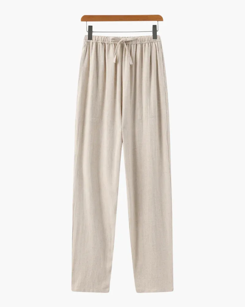 CALIZÉ | Linen Slim-Fit Trousers
