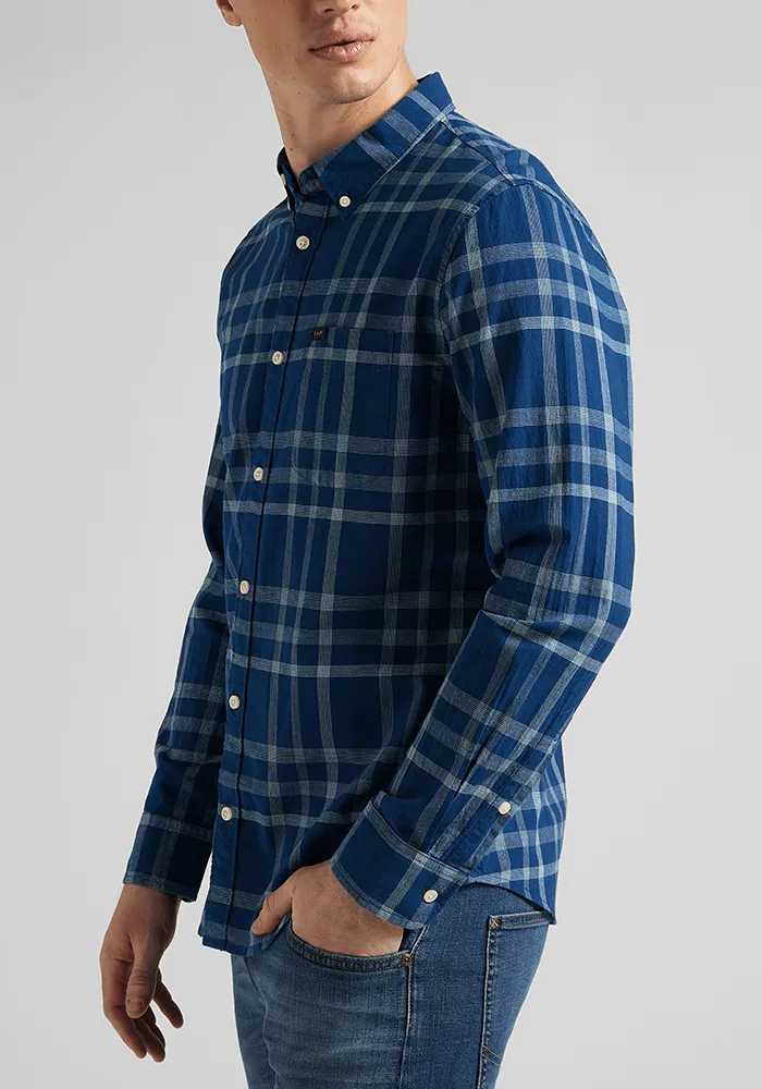 Camisa Hombre Button Down Mint Blue