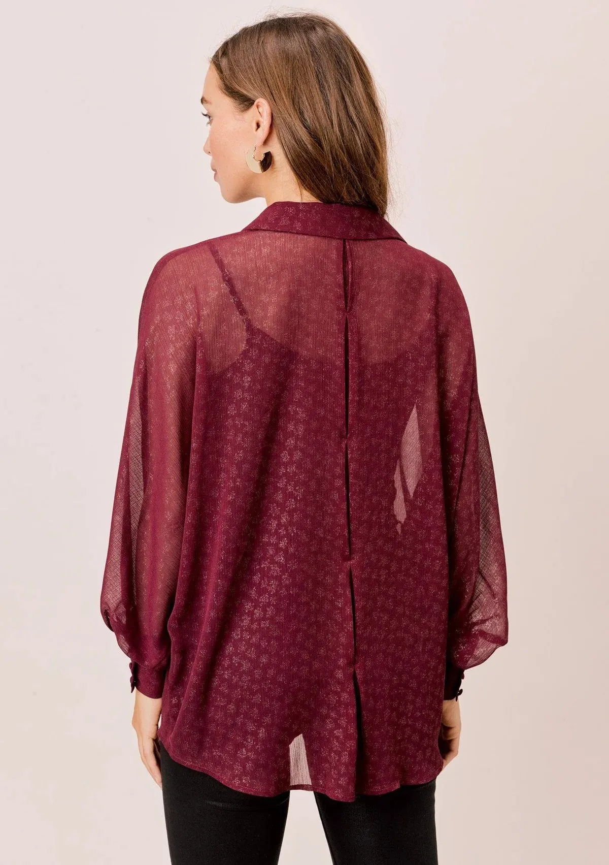 Chiffon Button Down