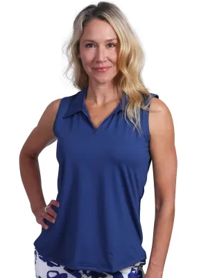Clare Polo Top Navy