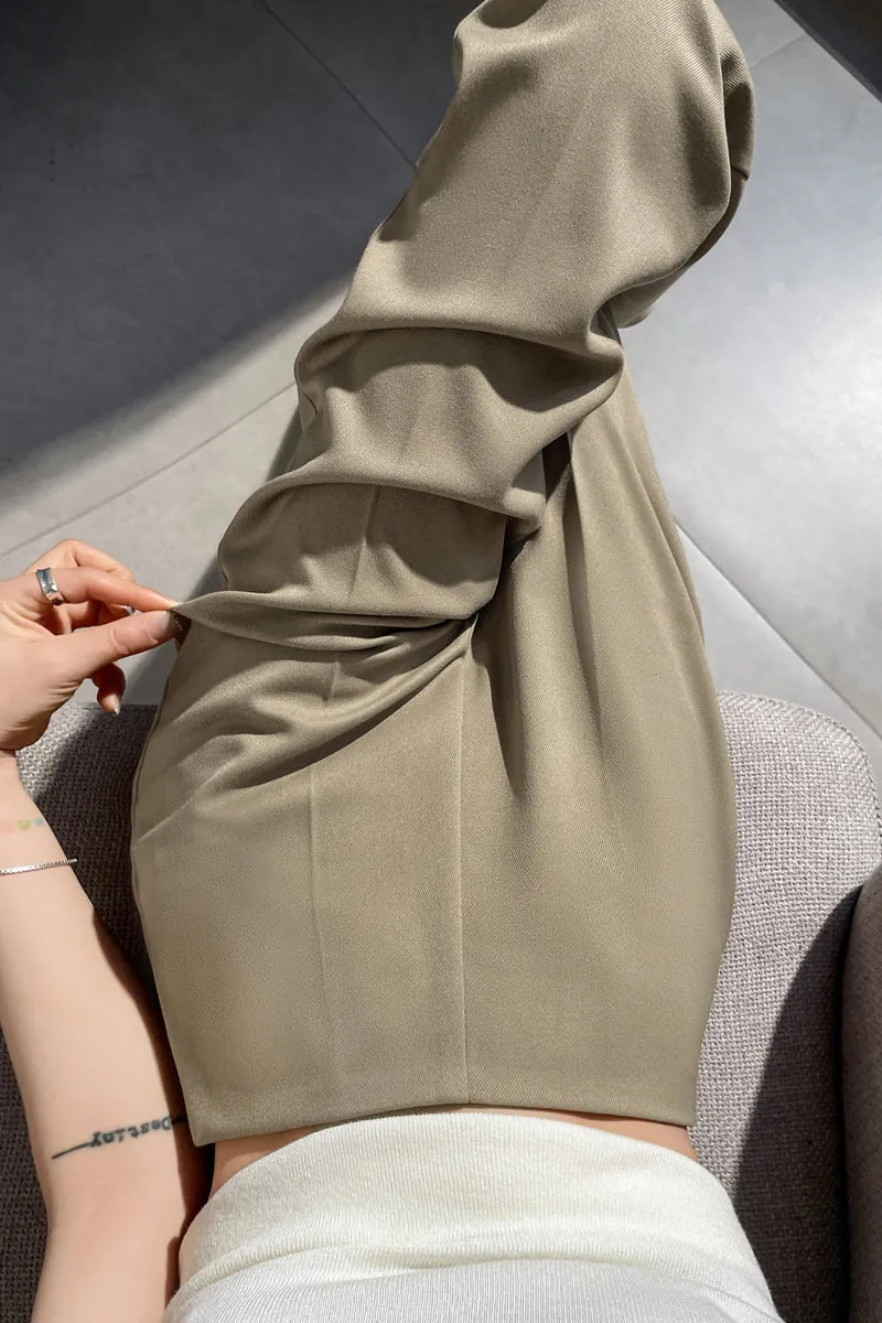 Classic Solid Wide-Leg Straight Leg Pants for Women
