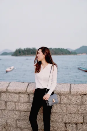 Collared Button Down Knitted Top
