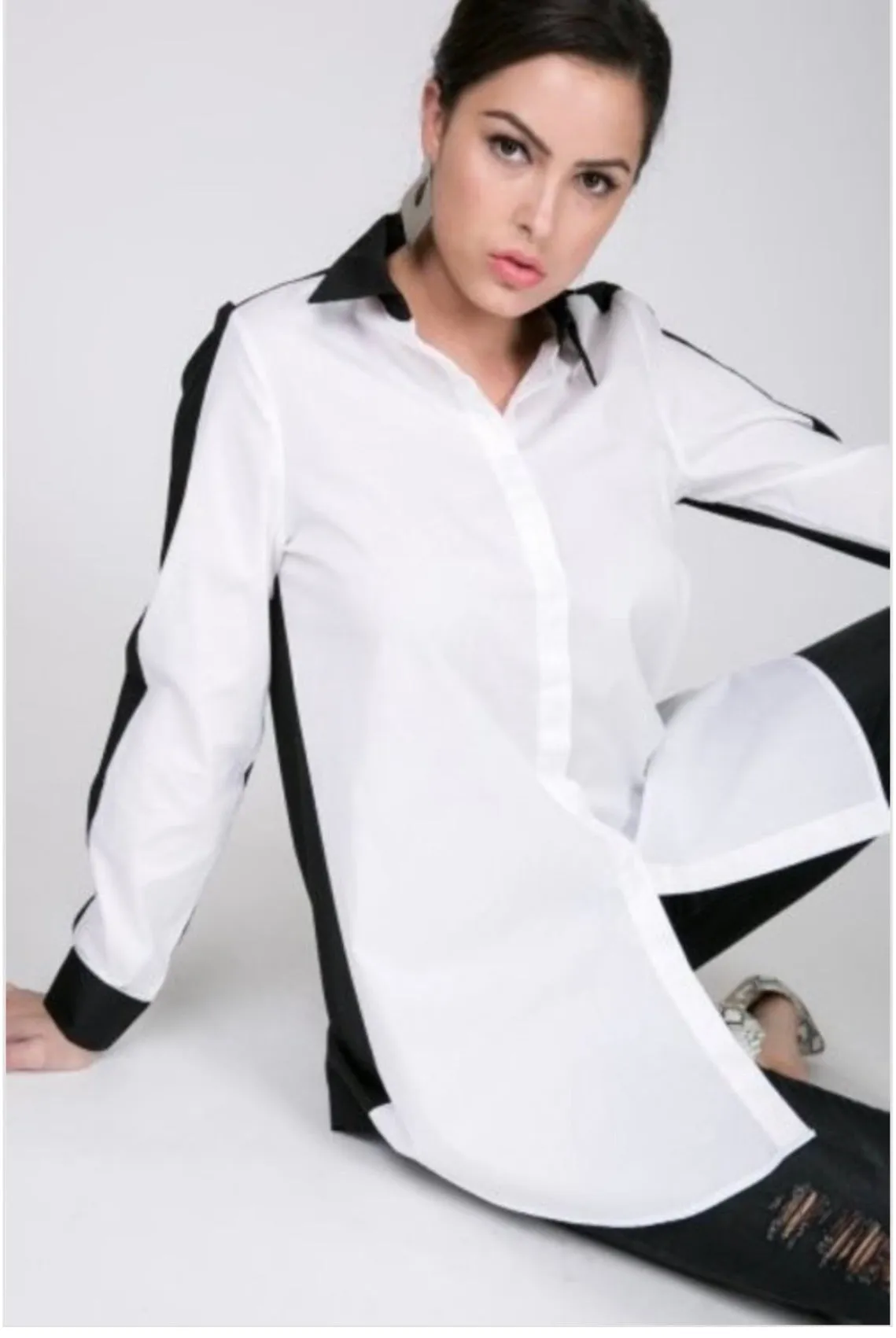 Color Block Me Button Down Shirt
