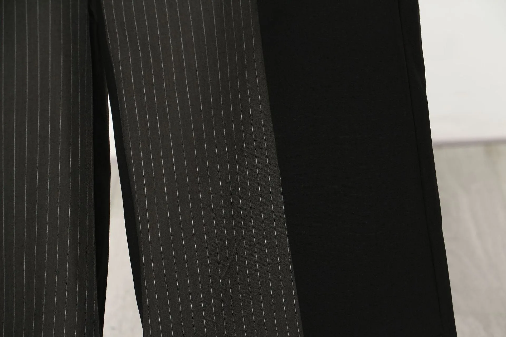 Color Block Stripe Casual Wide Leg Pants