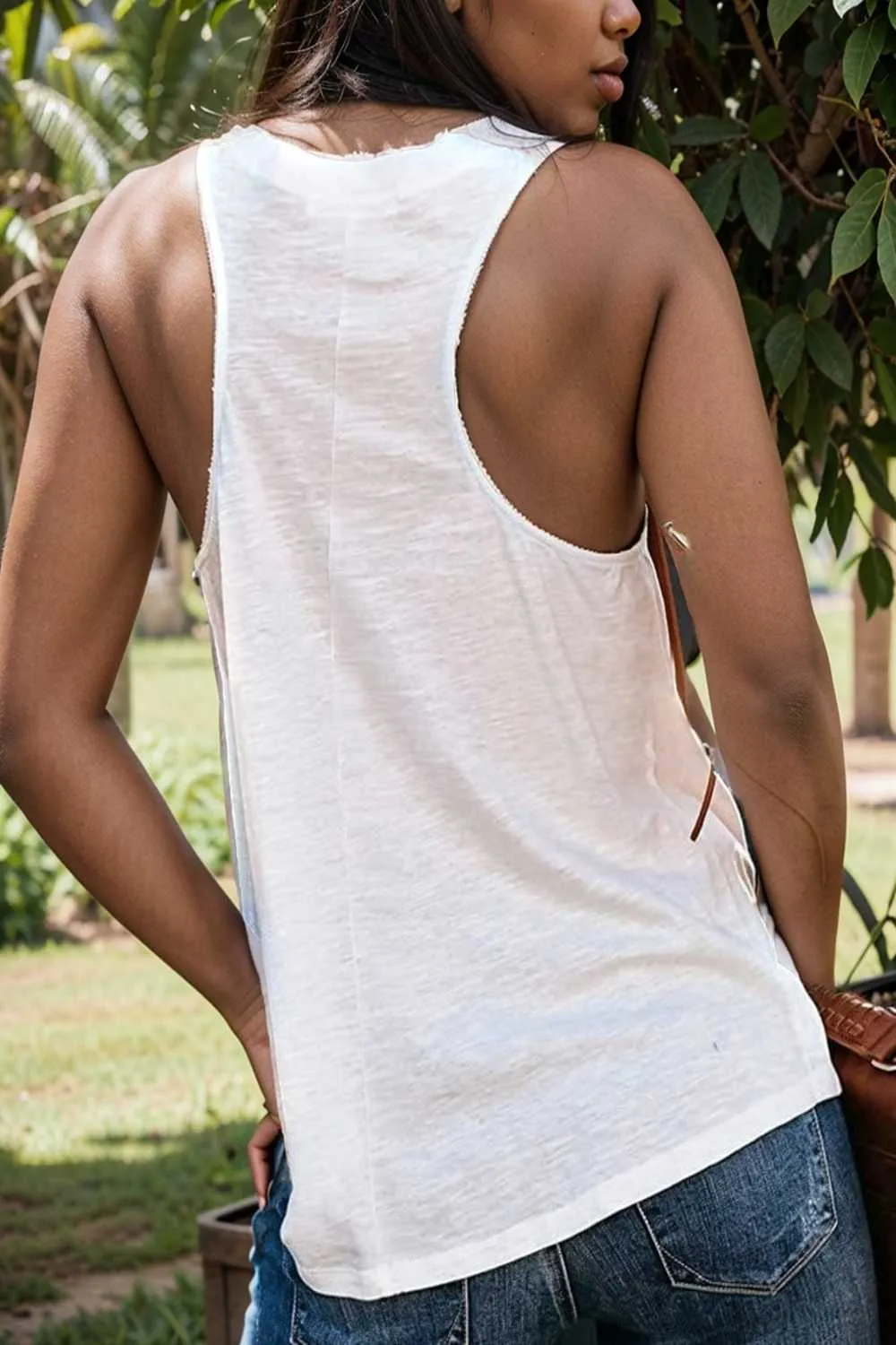 comfort sleeveless v neck tank top in solid colors