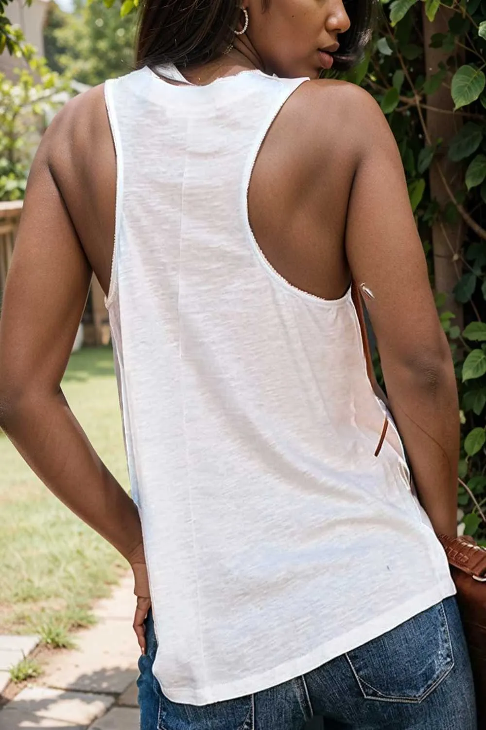 comfort sleeveless v neck tank top in solid colors