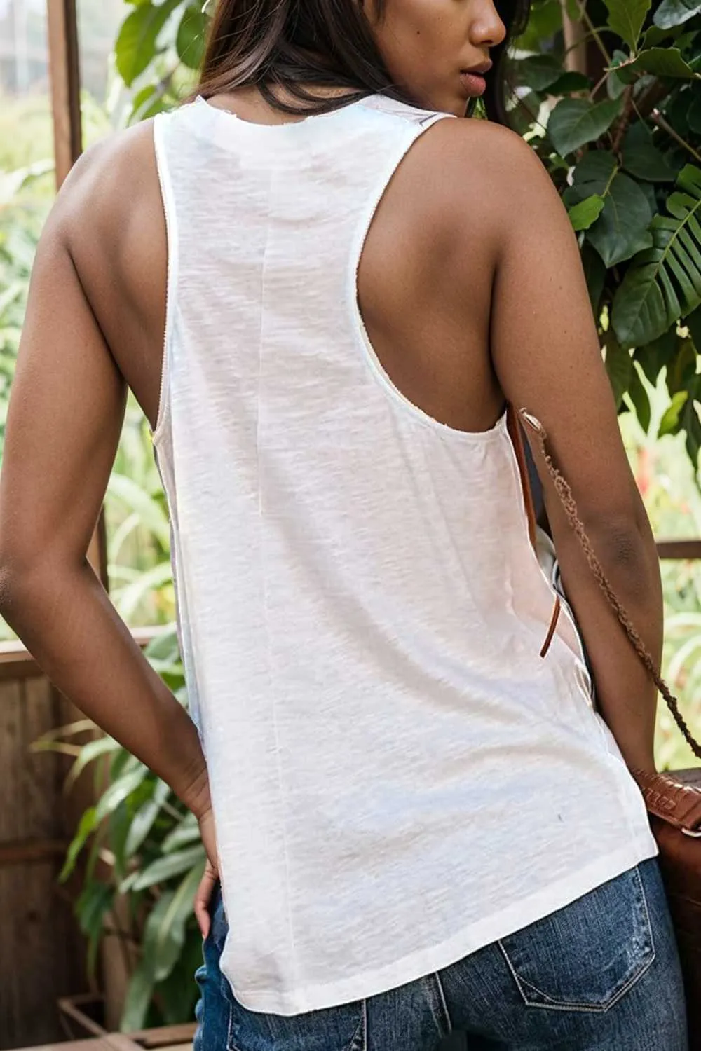 comfort sleeveless v neck tank top in solid colors