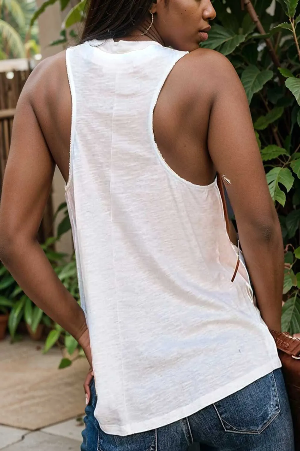 comfort sleeveless v neck tank top in solid colors