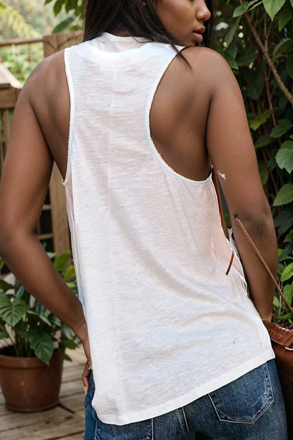 comfort sleeveless v neck tank top in solid colors