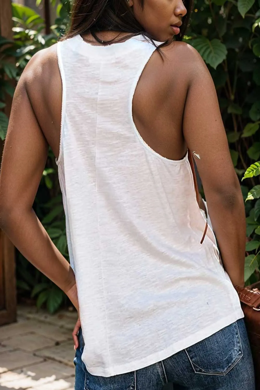 comfort sleeveless v neck tank top in solid colors