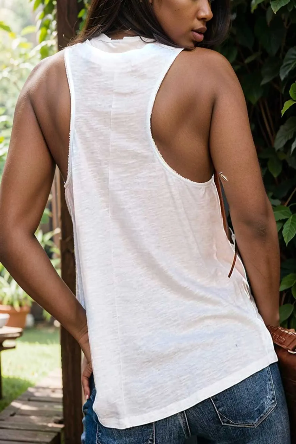 comfort sleeveless v neck tank top in solid colors