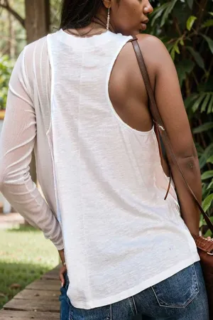 comfort sleeveless v neck tank top in solid colors