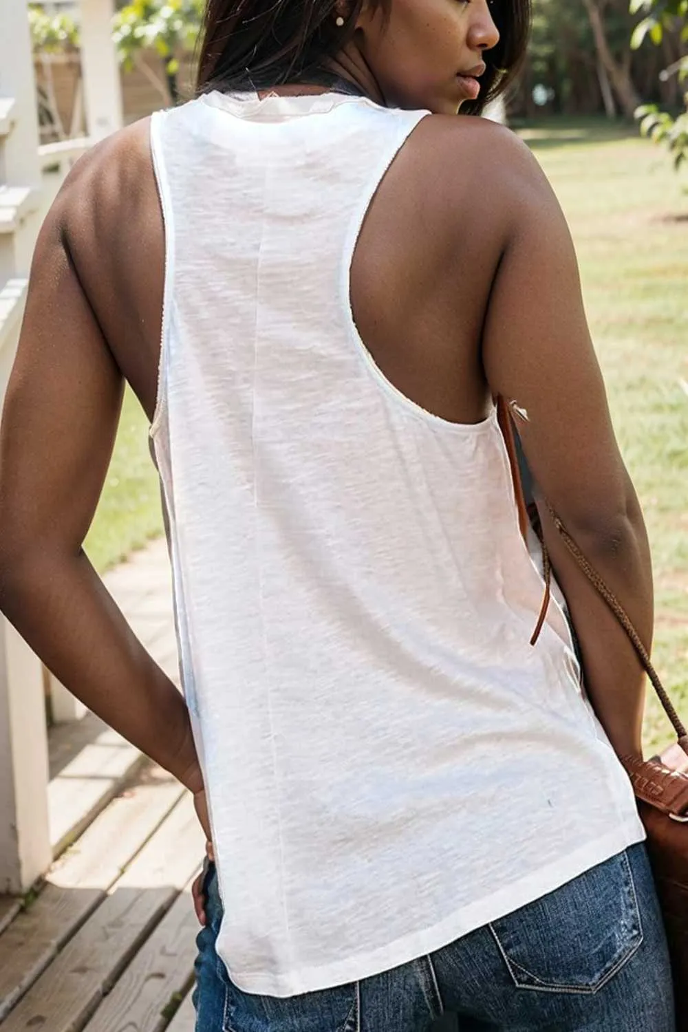 comfort sleeveless v neck tank top in solid colors