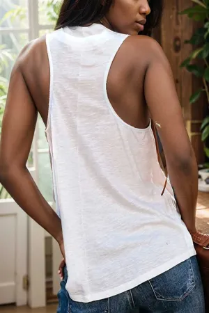 comfort sleeveless v neck tank top in solid colors