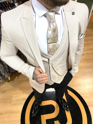 Cooper 2 - Cream 3 Piece Suit