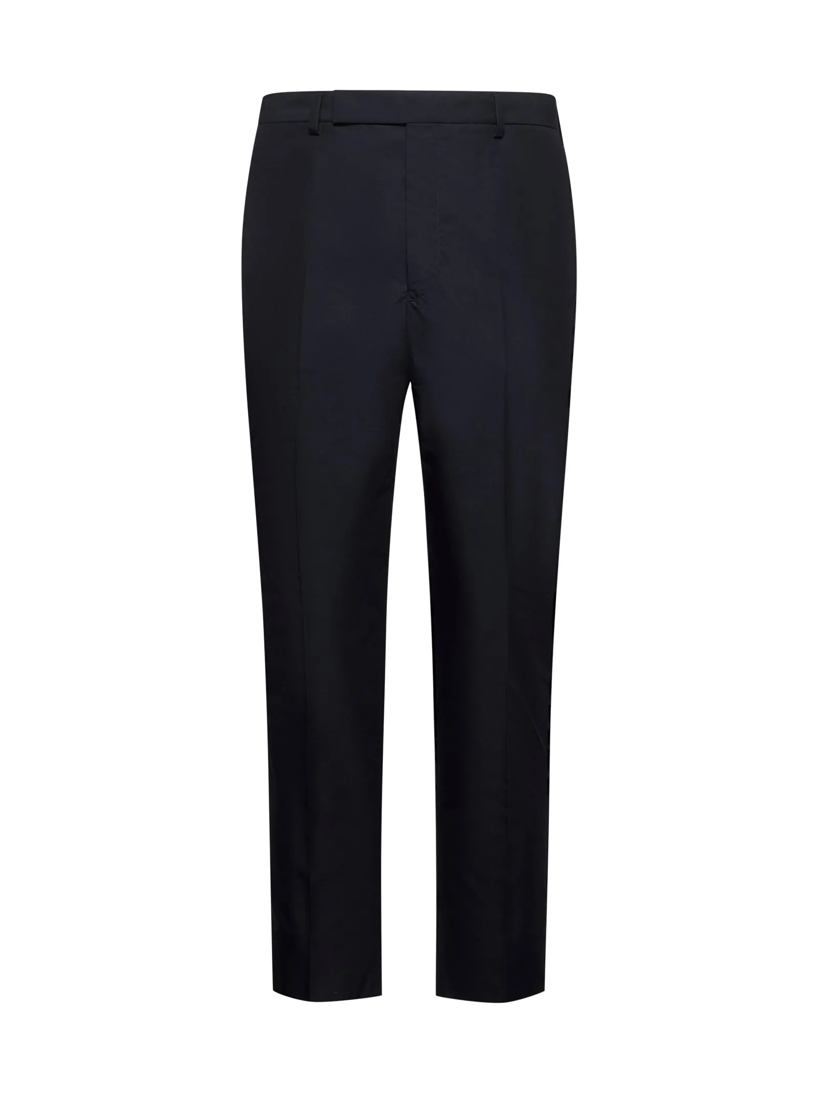 Cotton-blend slim-fit trousers