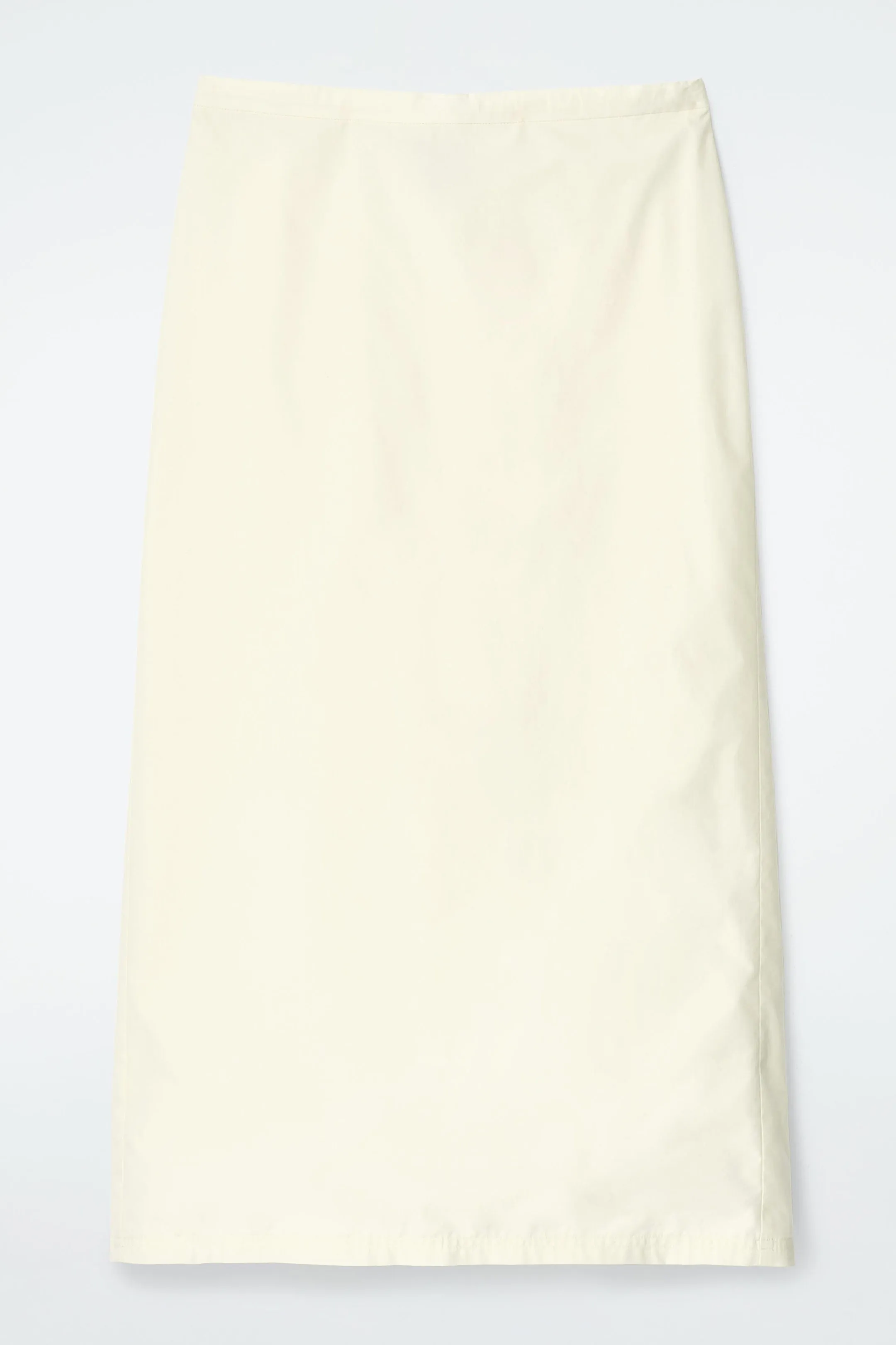 Cotton drawstring midi skirt