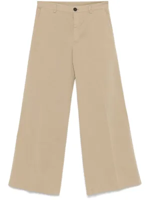 Cotton wide-leg trousers