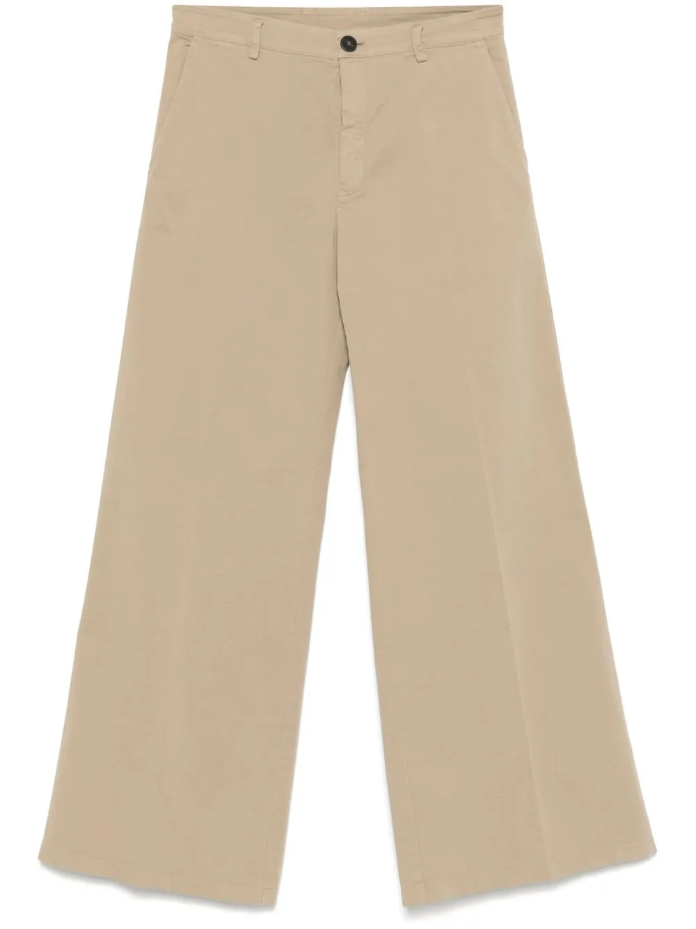 Cotton wide-leg trousers