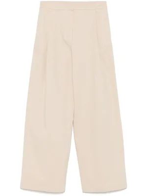 Cotton wide-leg trousers