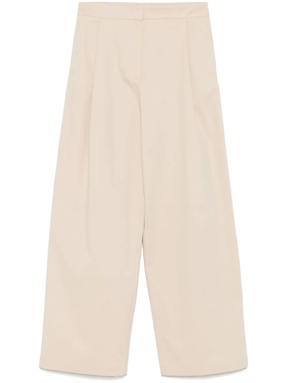 Cotton wide-leg trousers
