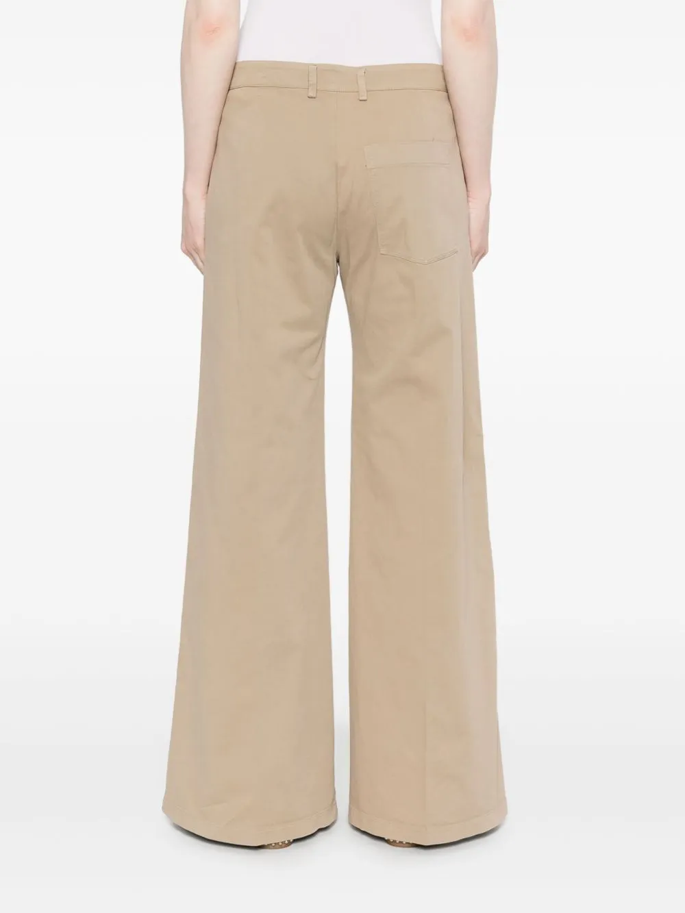 Cotton wide-leg trousers