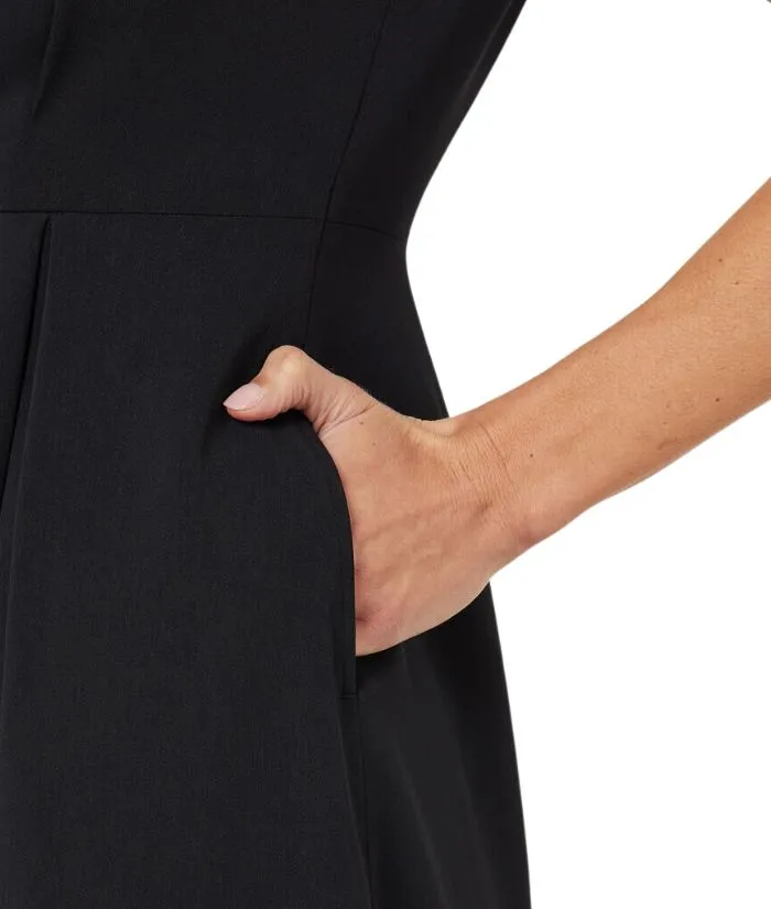 Crepe Stretch Sleeveless Dress