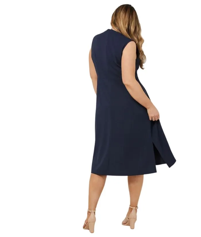 Crepe Stretch Sleeveless Dress