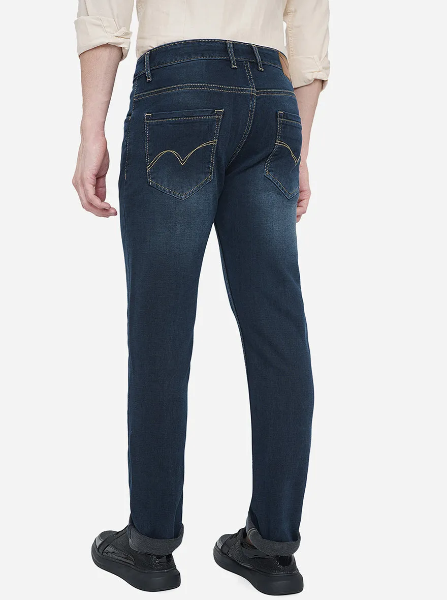Dark Indigo Washed Slim Fit Jeans | JadeBlue